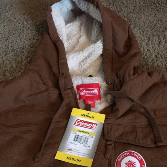 NWTs Coleman Men’s Hooded Sherpa lined jacket Sz M - Picture 3 of 16